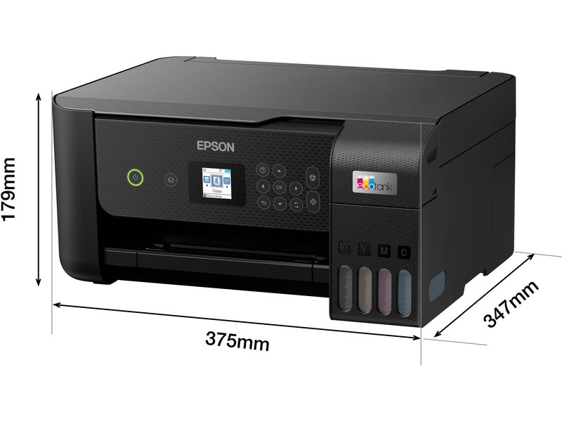 Epson Multifunktionsdrucker EcoTank ET-2870 3-in-1-Multifunktions-Tintenstrahldrucker mit Ecotank-System