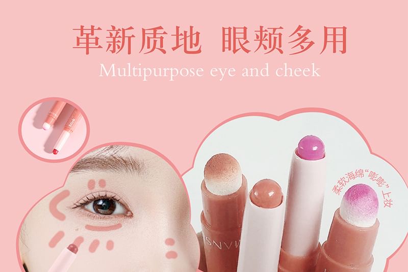 MANSLY - Oog- en wangmake-upstick met twee uiteinden - 6 kleuren