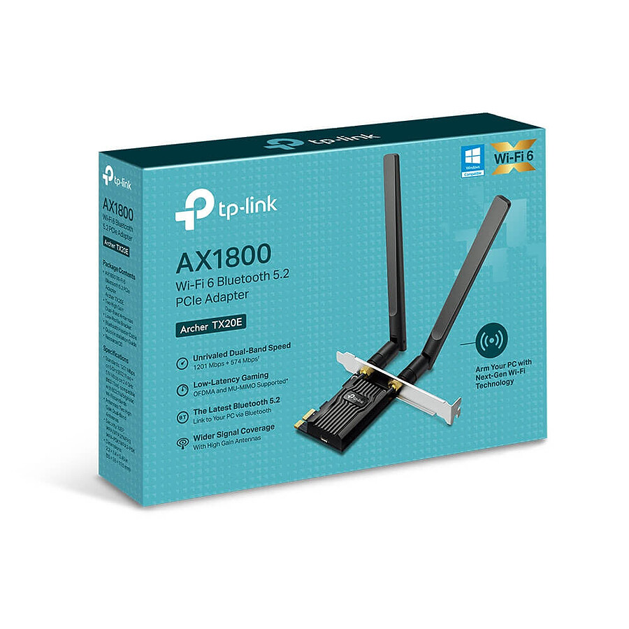 TP-Link Archer TX20E - Adaptateur PCIe Wi-Fi 6 AX1800