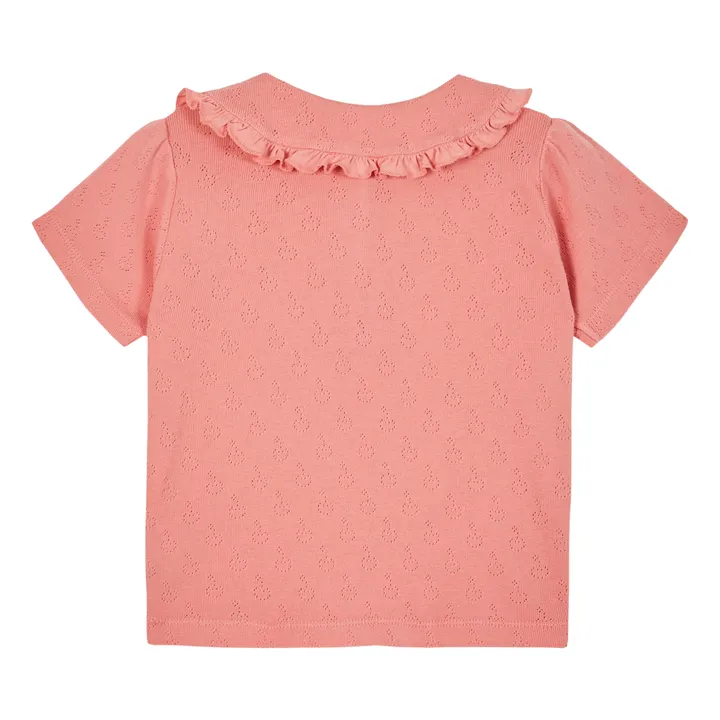 Emile et Ida T-Shirt Ajouré | Rose