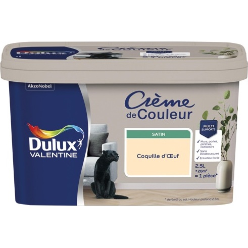 Peinture 2.5 L Crème de Couleur Satin - Coquille d'œuf