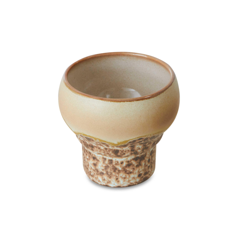 HKliving 70's Ceramic Lungo koffie mok set van 2 basalt