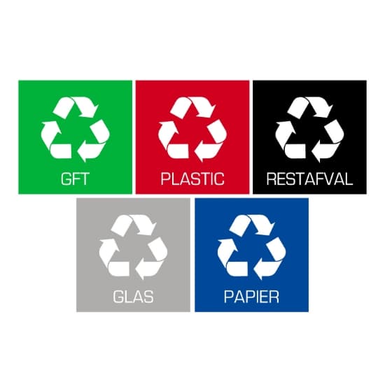 Plafor - Bin Sticker Sett med 5 stk.