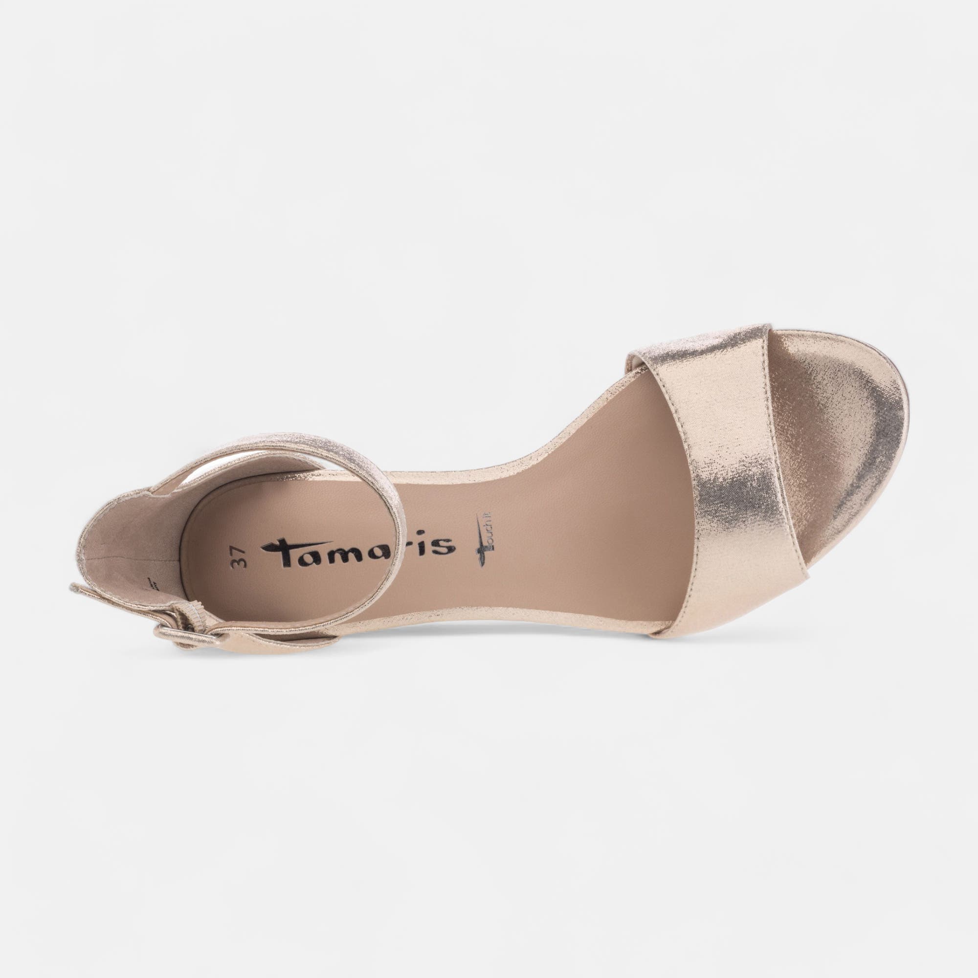 Nu-pieds à talon Femme or