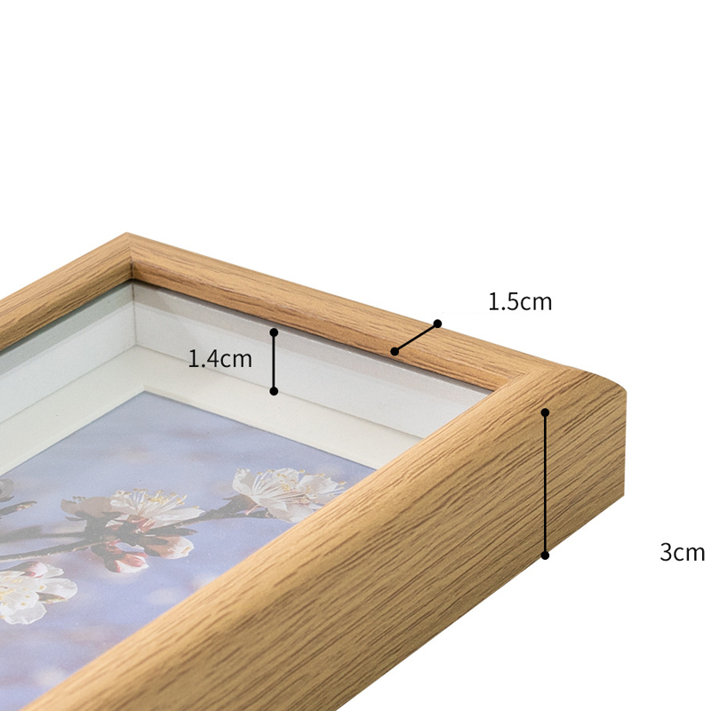 (20x14.8cm) 3D Bilderrahmen Fotorahmen in Holz Optik für 4x6