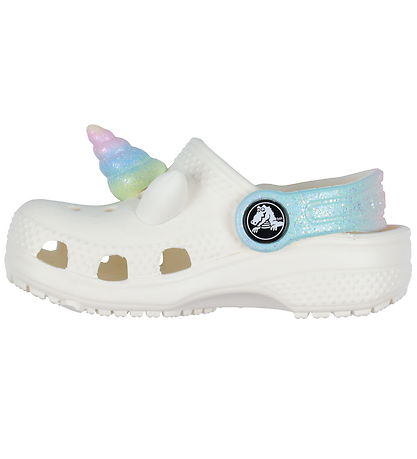 Crocs Sandalen - Classic+ Rainbow Unicorn Clog T - Kreide