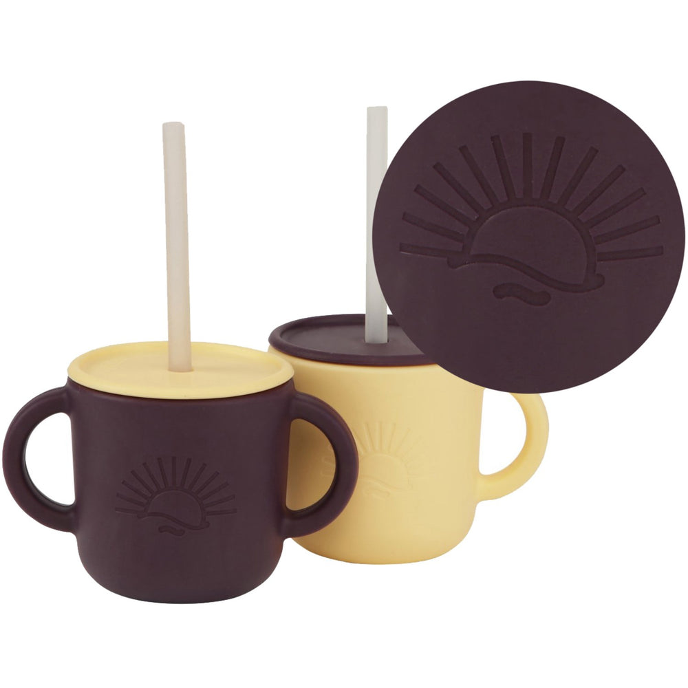 Køb By Lille Vilde Vanilla & Plum Kopper W/Låg 2pcs