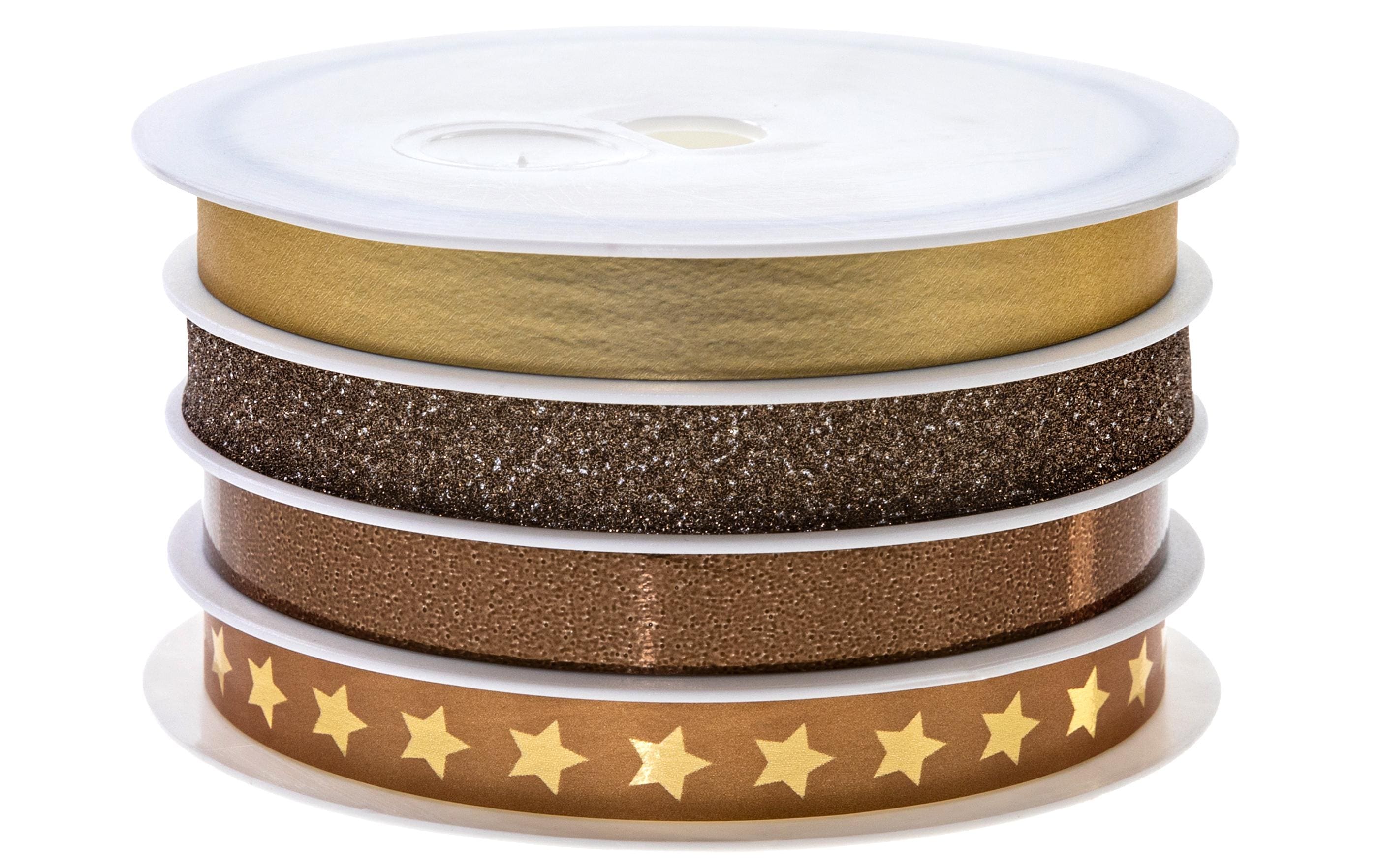 Geschenkband Glitter Star 1 cm x 20 m, GoldGeschenkband mit Glitter