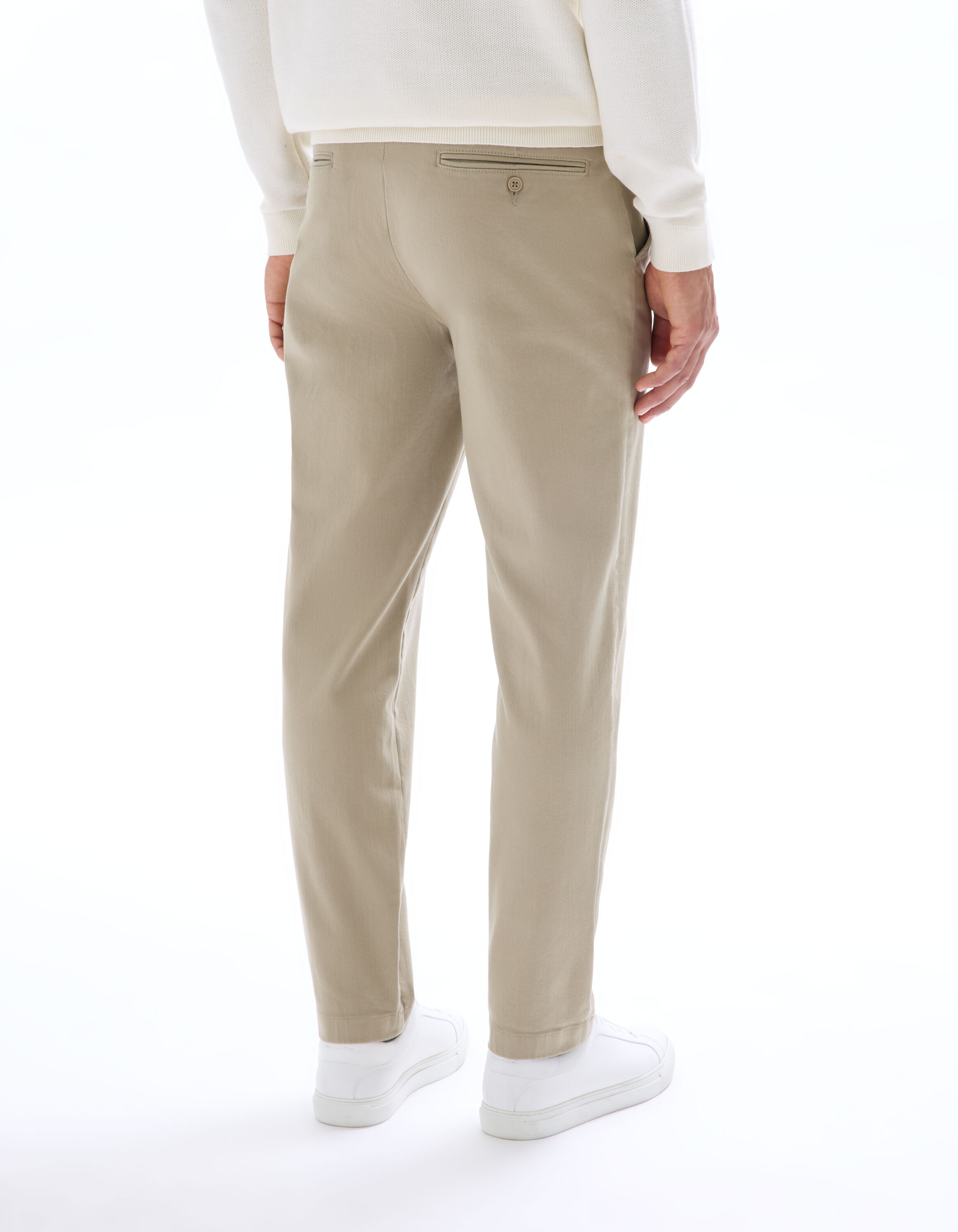 Pantalon chino slim powerflex coton stretch - beige clair