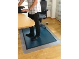 Matting Yoga Sit and Stand - Stolemåtte - rektangulær - 120 x 150 cm - grå, gennemsigtig