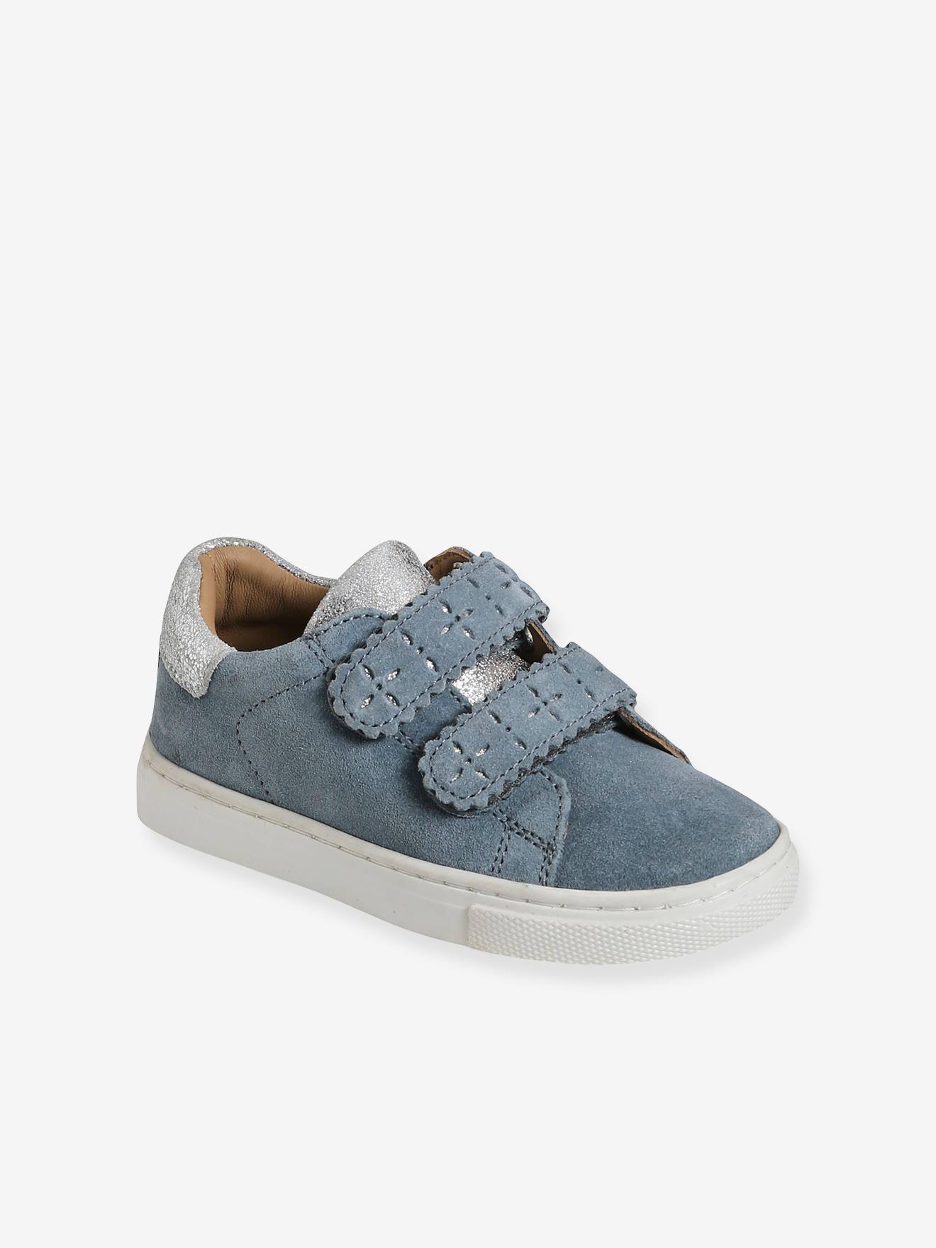 Tênis de couro com fecho de velcro para meninas, modelo especial Autonomia Light Metallic Yellow