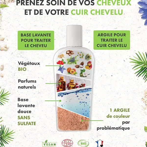 Shampoo de Tratamento Orgânico Dermaclay para Couro Cabeludo Sensível 250ml
