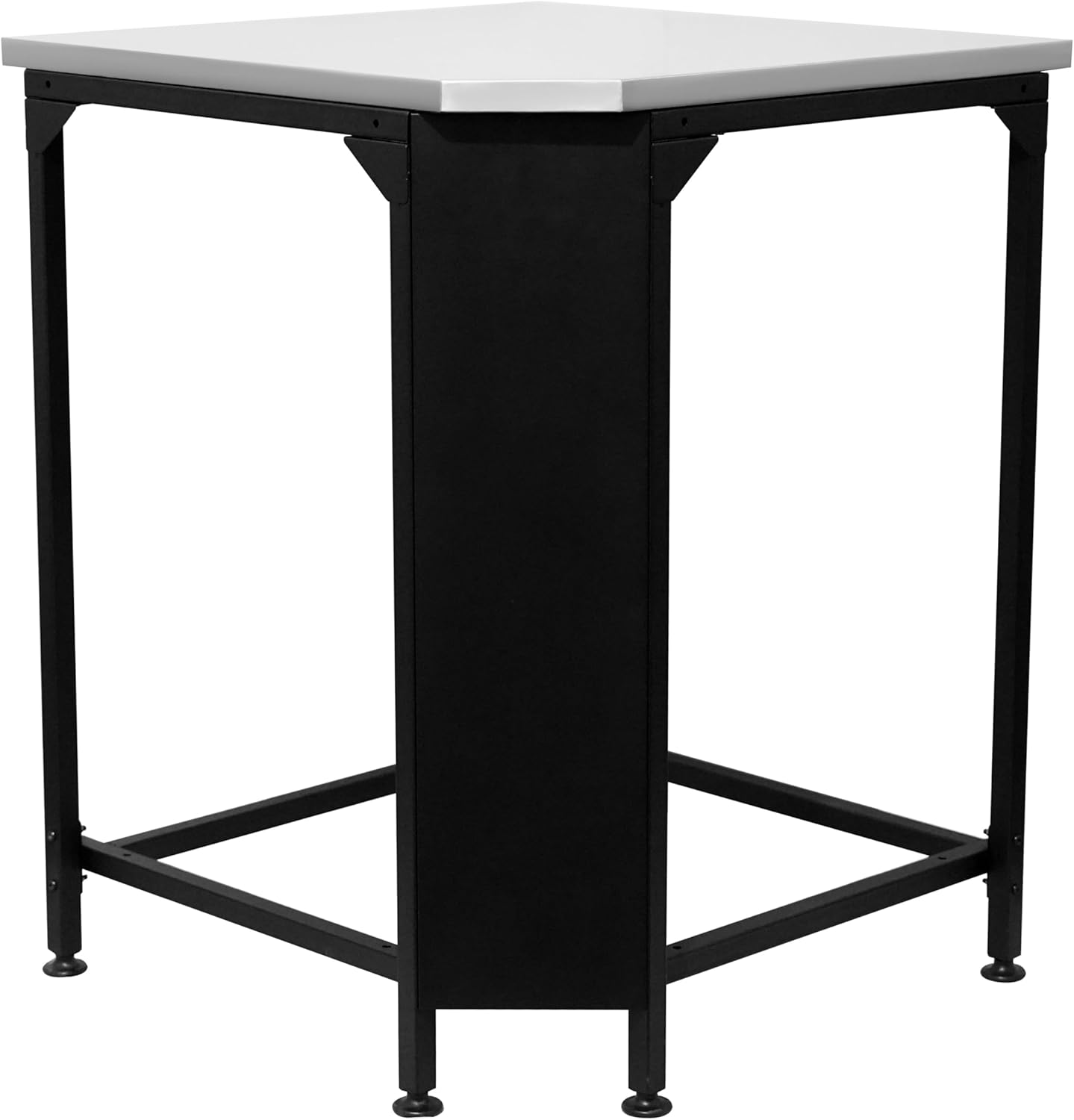 cozze® Eck-Tisch für Außenküchen – Kombinierbar mit Cozze Outdoor-Tischen, Typ 430 Edelstahlplatte, 100kg Traglast, Höhenverstellbar