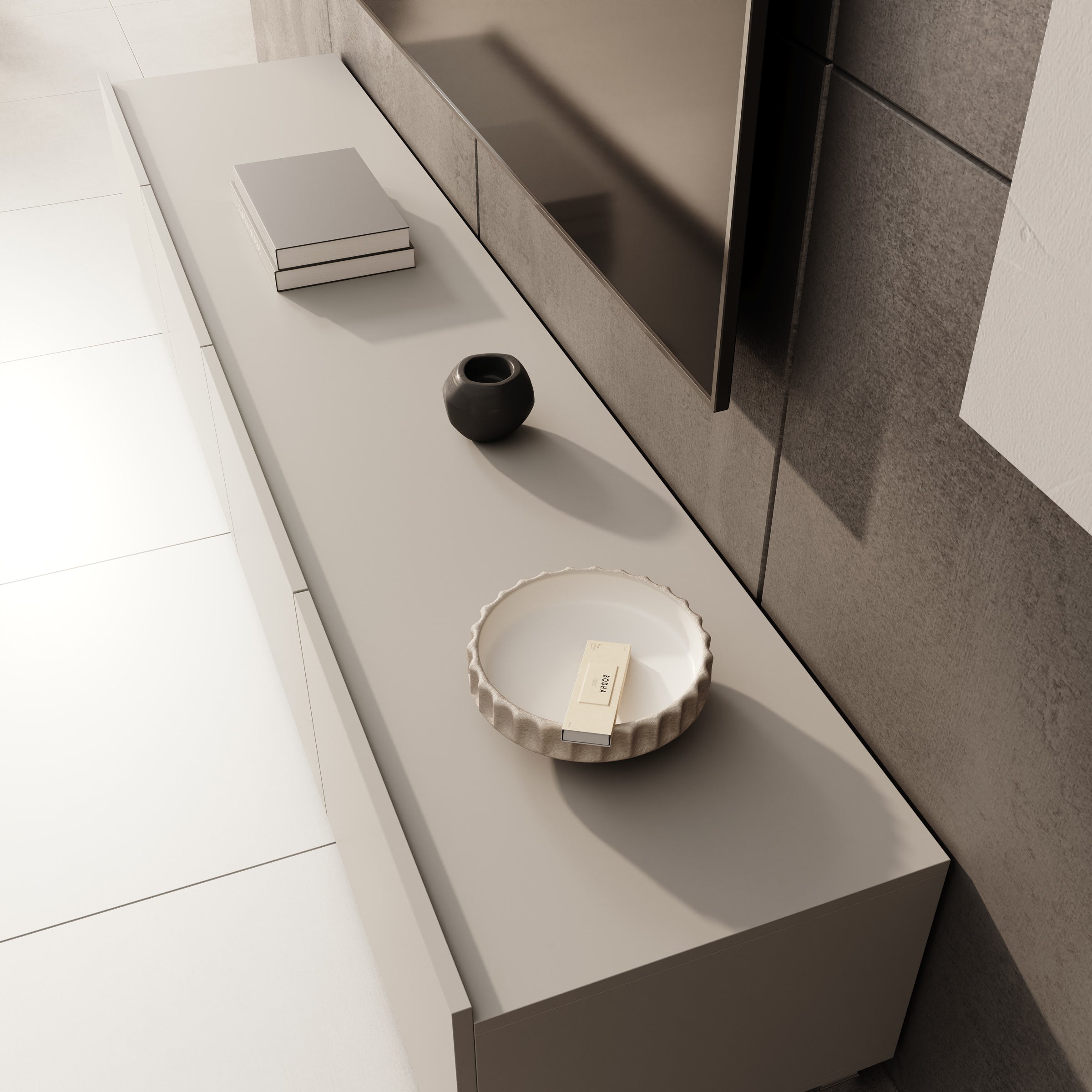 Calabas - TV-Meubel - Beige - 200x43x37 cm