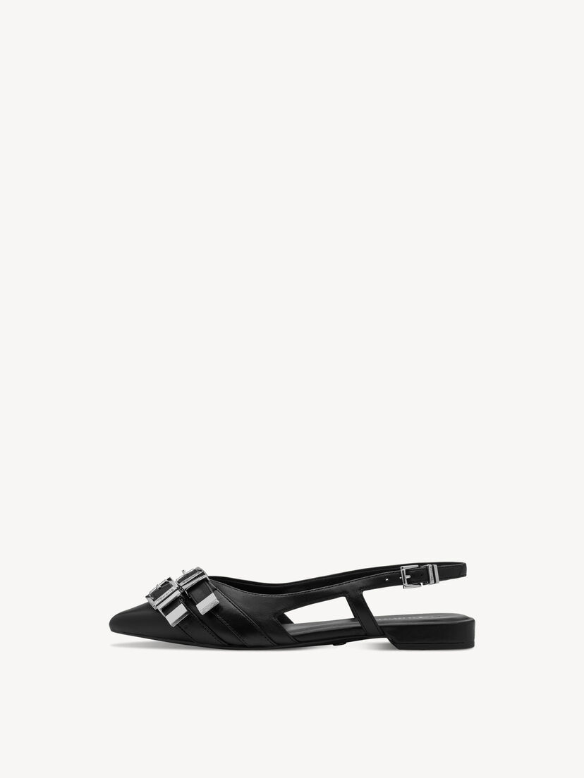 Leren Slingpumps - zwart