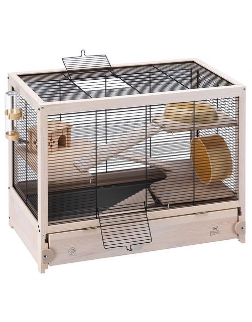 Ferplast Hamsterkooi Hamsterville - Dierenverblijf - 60x34x49 cm Houtkleur