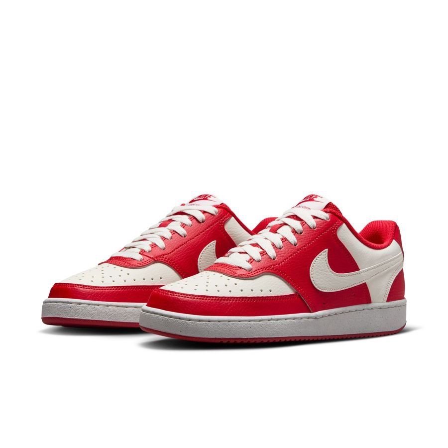 Nike Chaussures Court Vision Low Next Nature - Rouge/Blanc Cassé Femme
