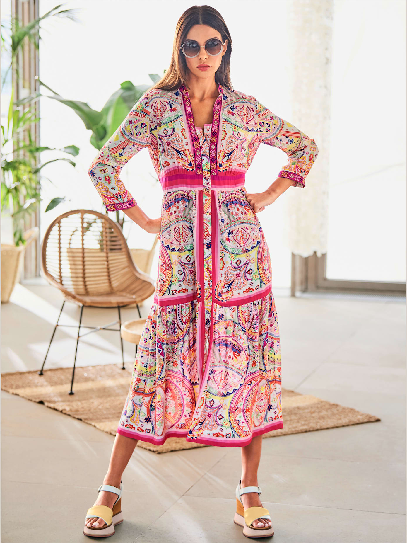 Robe imprimée qualité tissée