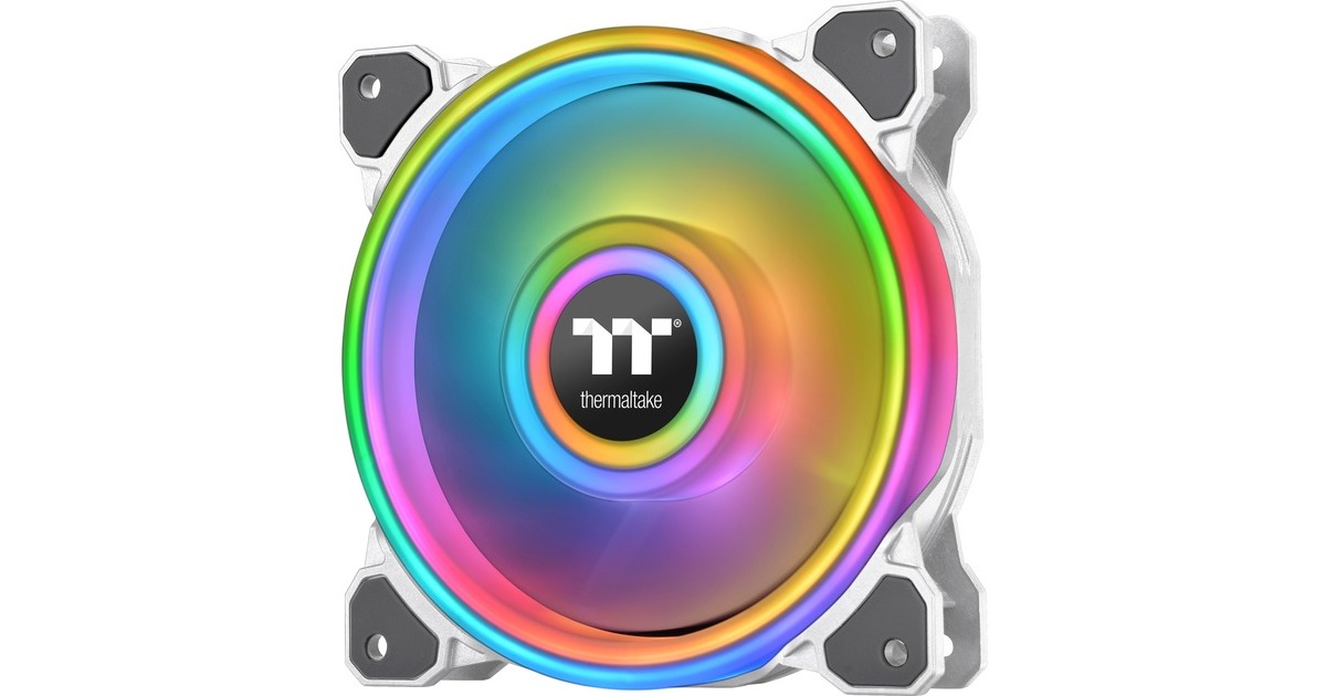 ThermaltakeRiing Quad 12 RGB Radiator Fan TT Premium Edition Single Fan Pack - White case fan  (Wit, 120 x 120 x 25 mm)