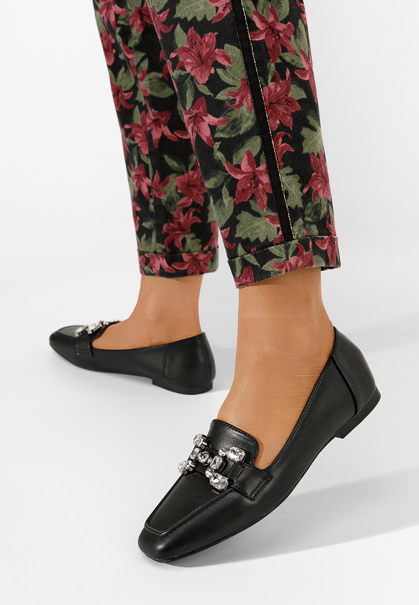 Mocassins élégants femme noirs Anzia V2