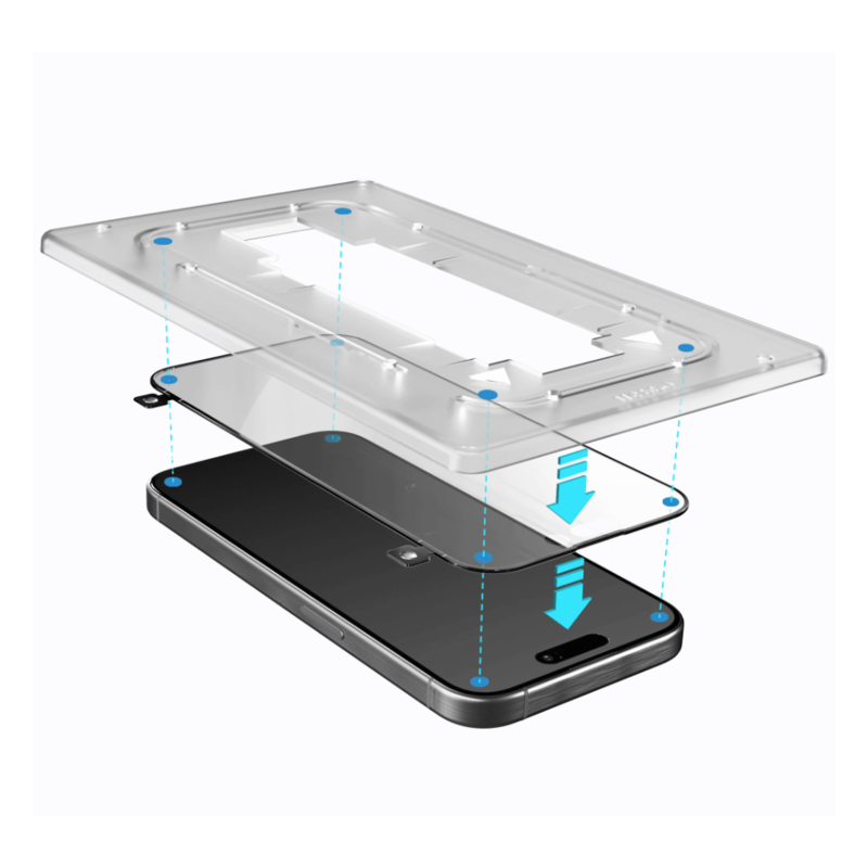 iPhone 16 Pro Hardcase Hülle Gaming Case RhinoBuff FPS FPS Präzisions-Kit (GMC013273E) - Schwarz / Transparent