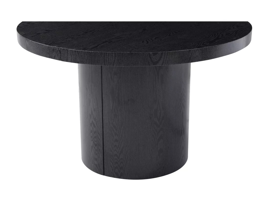 Table à manger extensible 4 à 12 personnes en MDF - Noir - SIDRINA