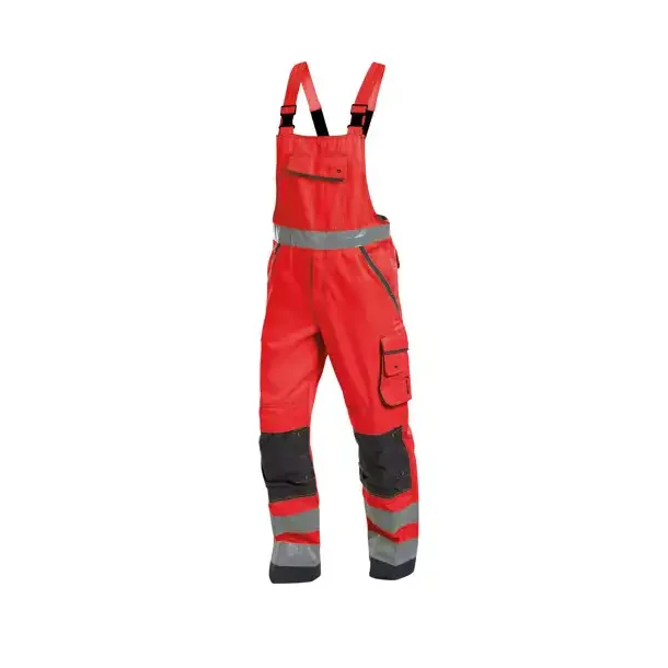 DASSY ® MALMEDY (400156) OVERALL MED HØJ SYNLIGHED MED KNÆLOMMER rød