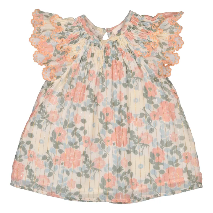 Louis Louise Robe Jinny Métallisée Bébé | Rose pâle