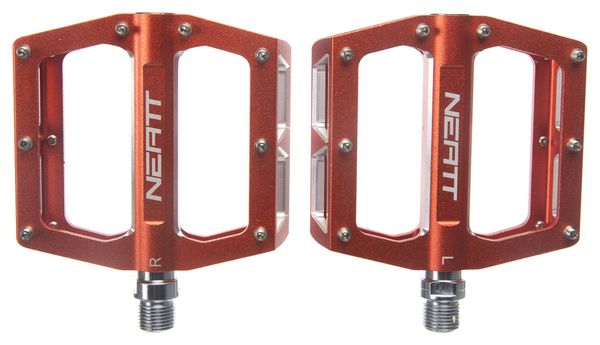 Paire de Pédales Plates Neatt Attack V2 8 Picots Orange