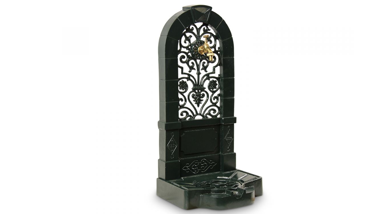Fontaine de jardin fonte vert 35.5x31x74.5cm