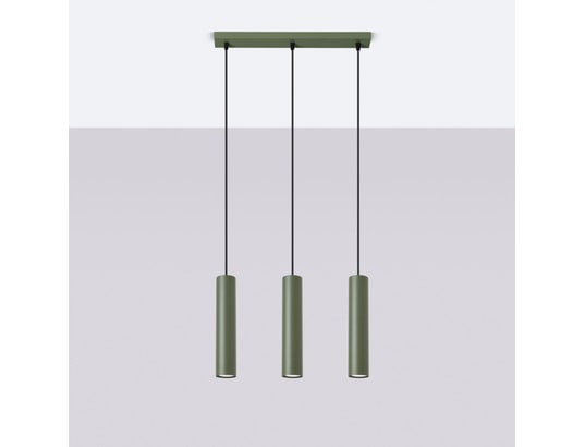 SOLLUX LIGHTING - Suspension Lampe suspendue lagos 3l vert olive