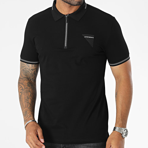 Polo Manches Courtes Chicago MMKS02296 Noir