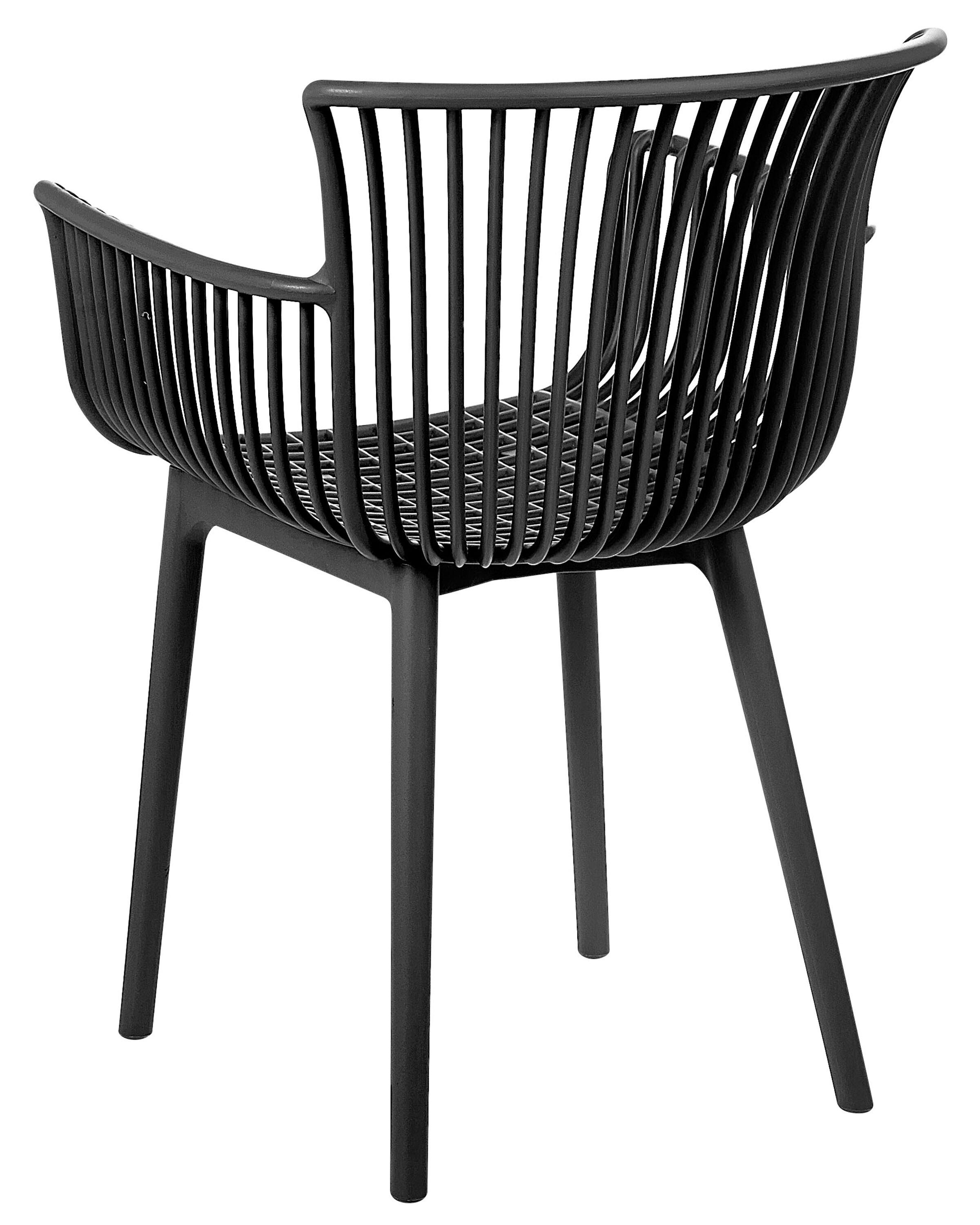Set van 4 tuinstoelen PESARO Zwart