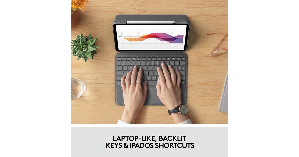 LogitechFolio Touch voor iPad Air (4e generatie)  tablethoes  (Grijs)