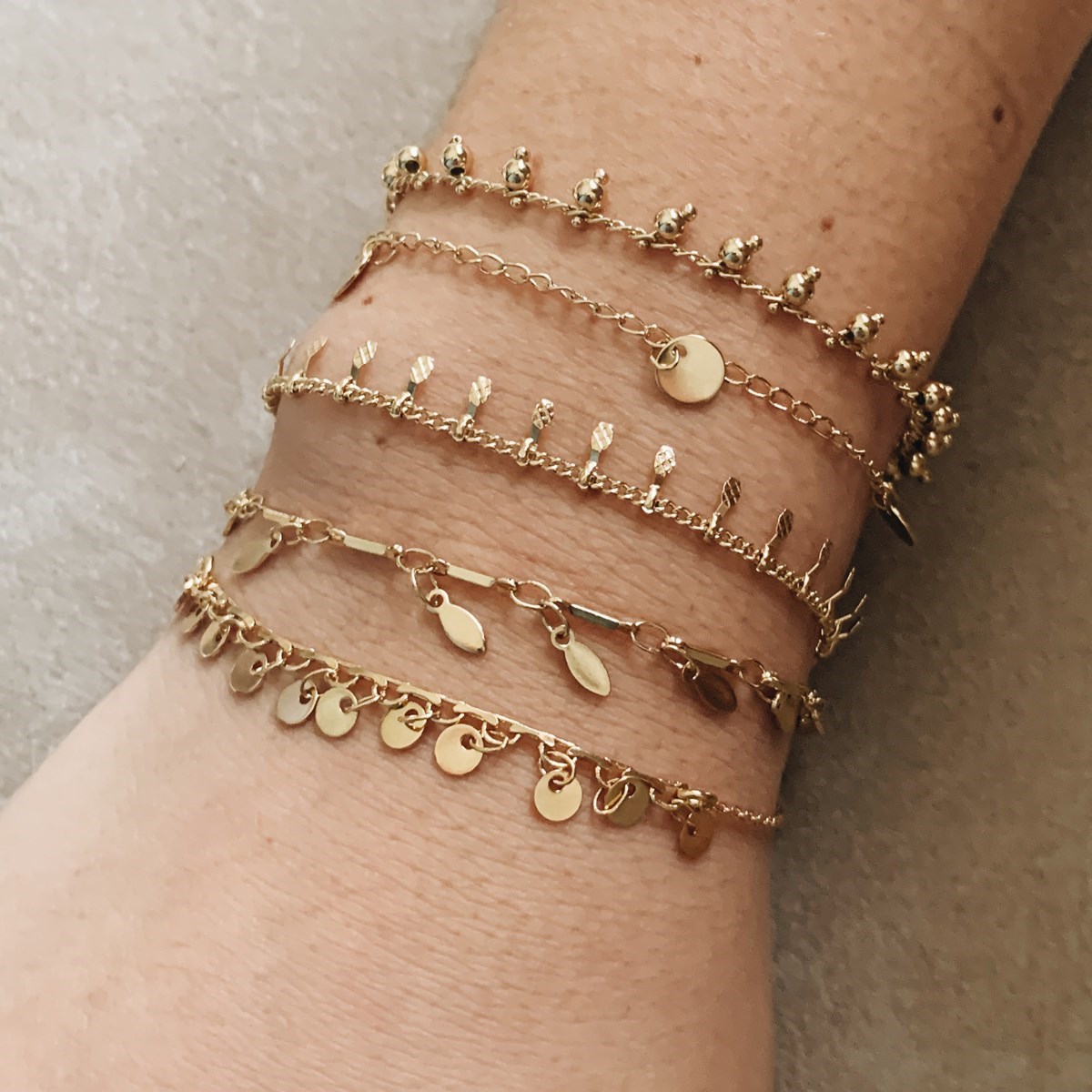 Bracelet intemporel doré à l'or fin 24k CAMILLE