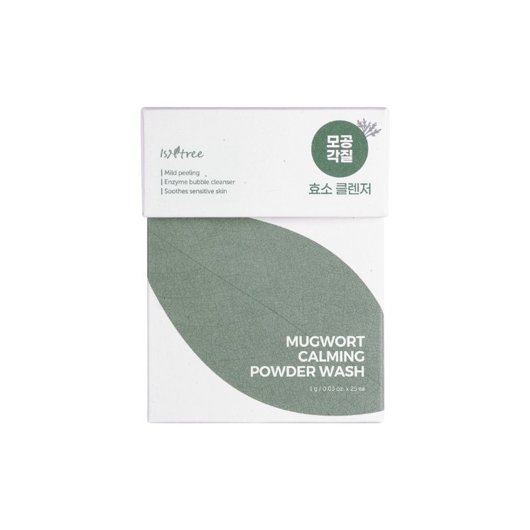 Isntree Mugwort Calming Powder Wash Zestaw saszetek z pudrem do mycia twarzy z Papainą 1g x 25 sztuk