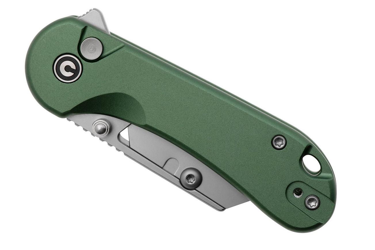 Civivi Elementum Utility C23039B-3 Green Aluminum, Stonewashed Blade Holder, Plain 6Cr Blade utility zakmes