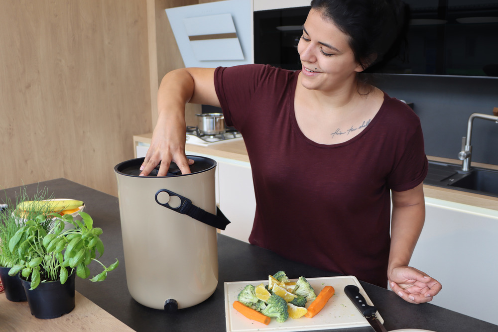 Skaza 019840000 composteurs bokashi organko 2 avec 1kg d'activateur beige-9.6l