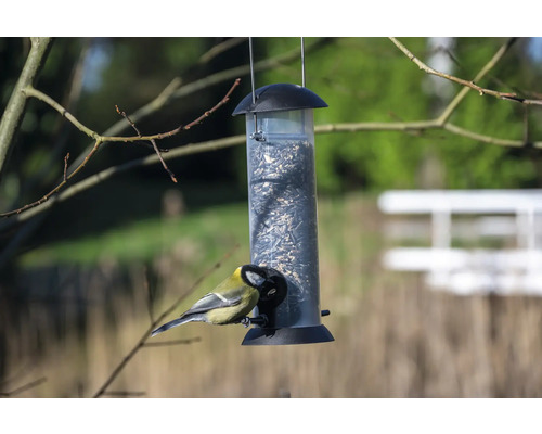 Dobar plastic voerbak voor huisdieren, 9 x 9 x 23 cm, zwart