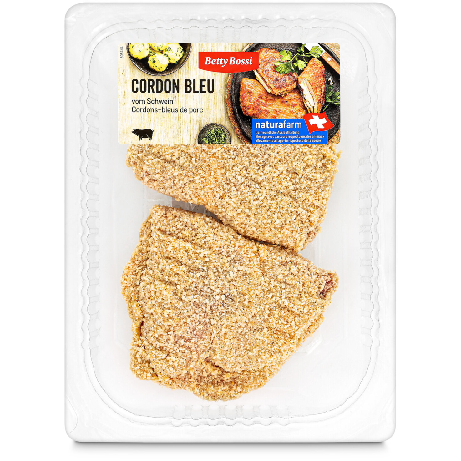 Betty Bossi Naturafarm Schweinshalscordonbleu .ca. 350g