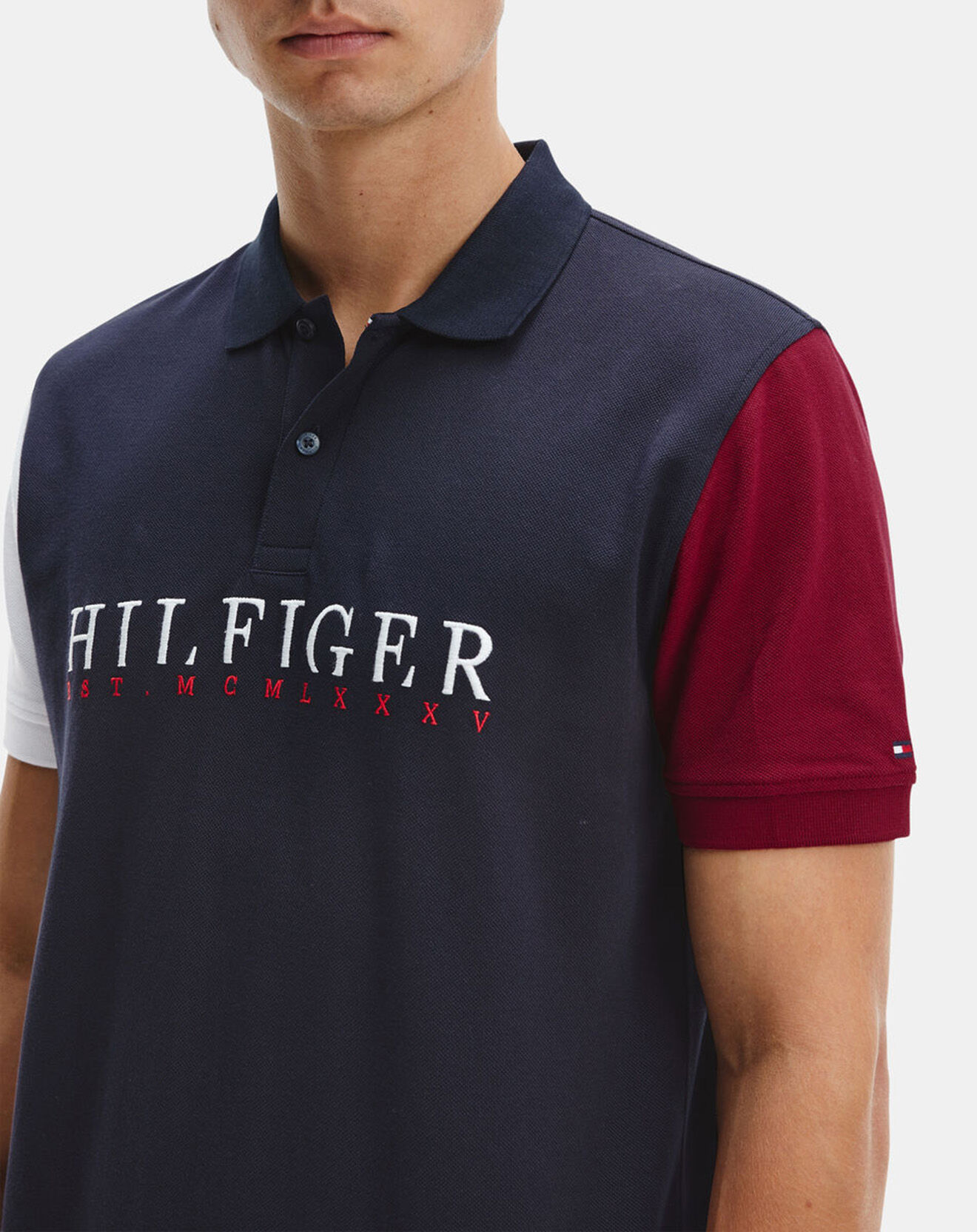 Tommy Hilfiger Polo Colorblock bleu marine