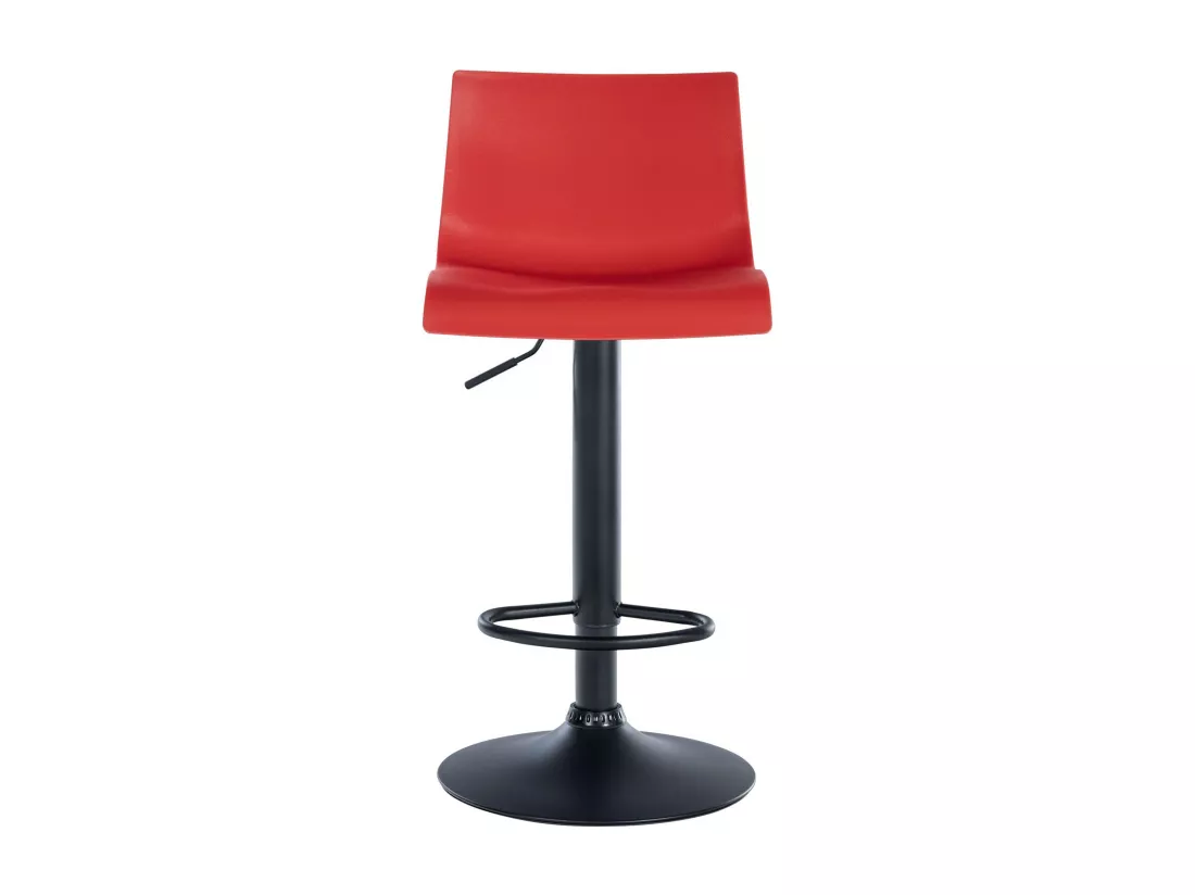 Lot de 2 Tabouret de bar - Plastique & Métal - Rouge - Branford