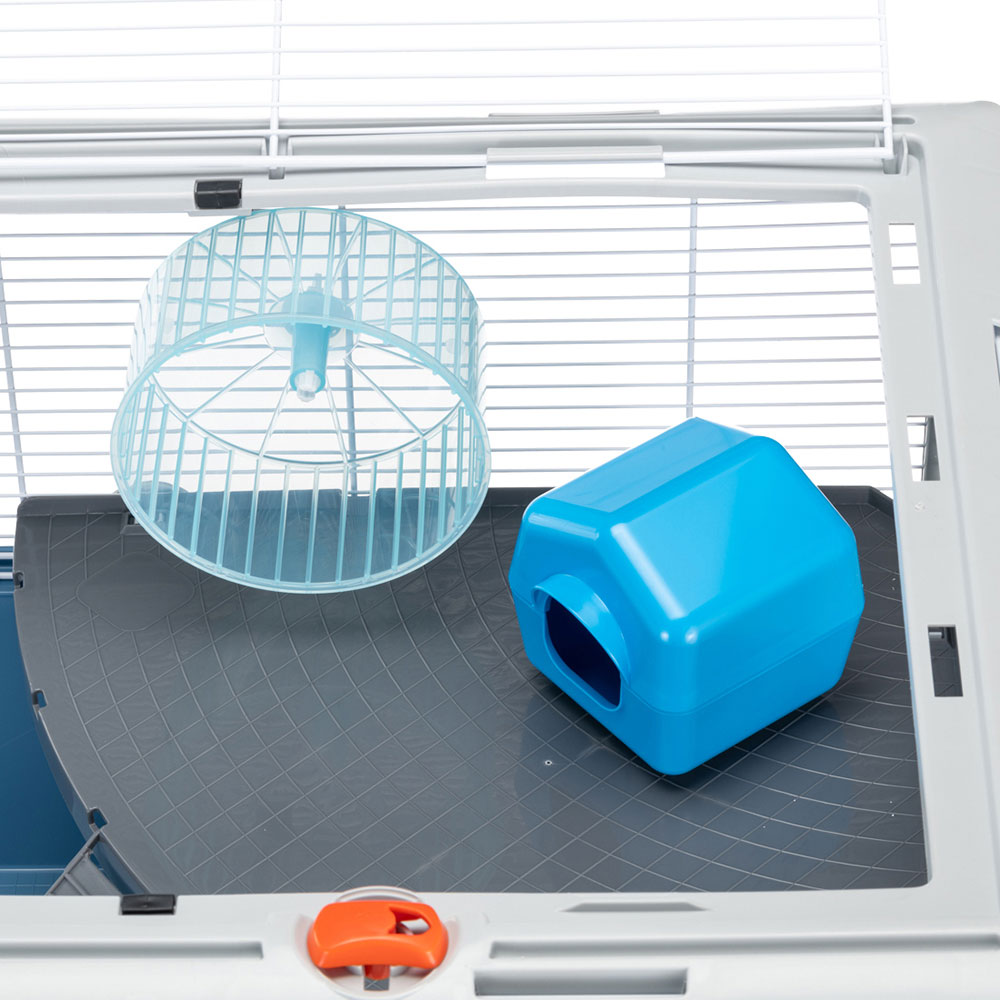 Ferplast cage pour rongeurs criceti 15 pour hamsters, en métal, accessoires inclus : mangeoire, abreuvoir, maison, roue, étagère,