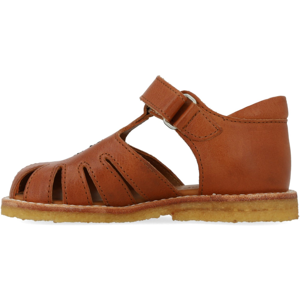 Køb Angulus Cognac Begynder Sandal Med Bi Broderi
