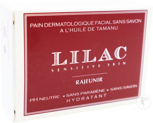 Lilac Rajeunir Pain Dermatologique Sans Savon À L'Huile De Tamanu Peau Sensible 100g