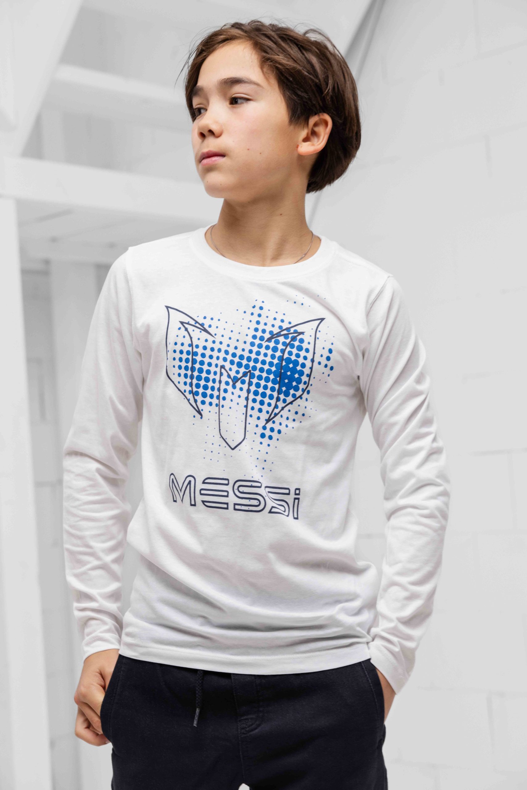 Vingino X Messi Logo T-Shirt Kids Wit