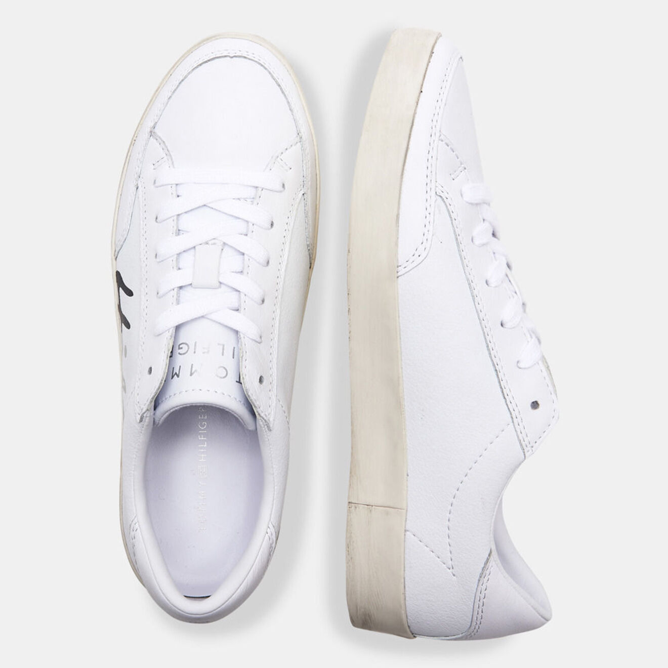 Tommy Hilfiger Baskets en Cuir J3 Rwb Signature blanches