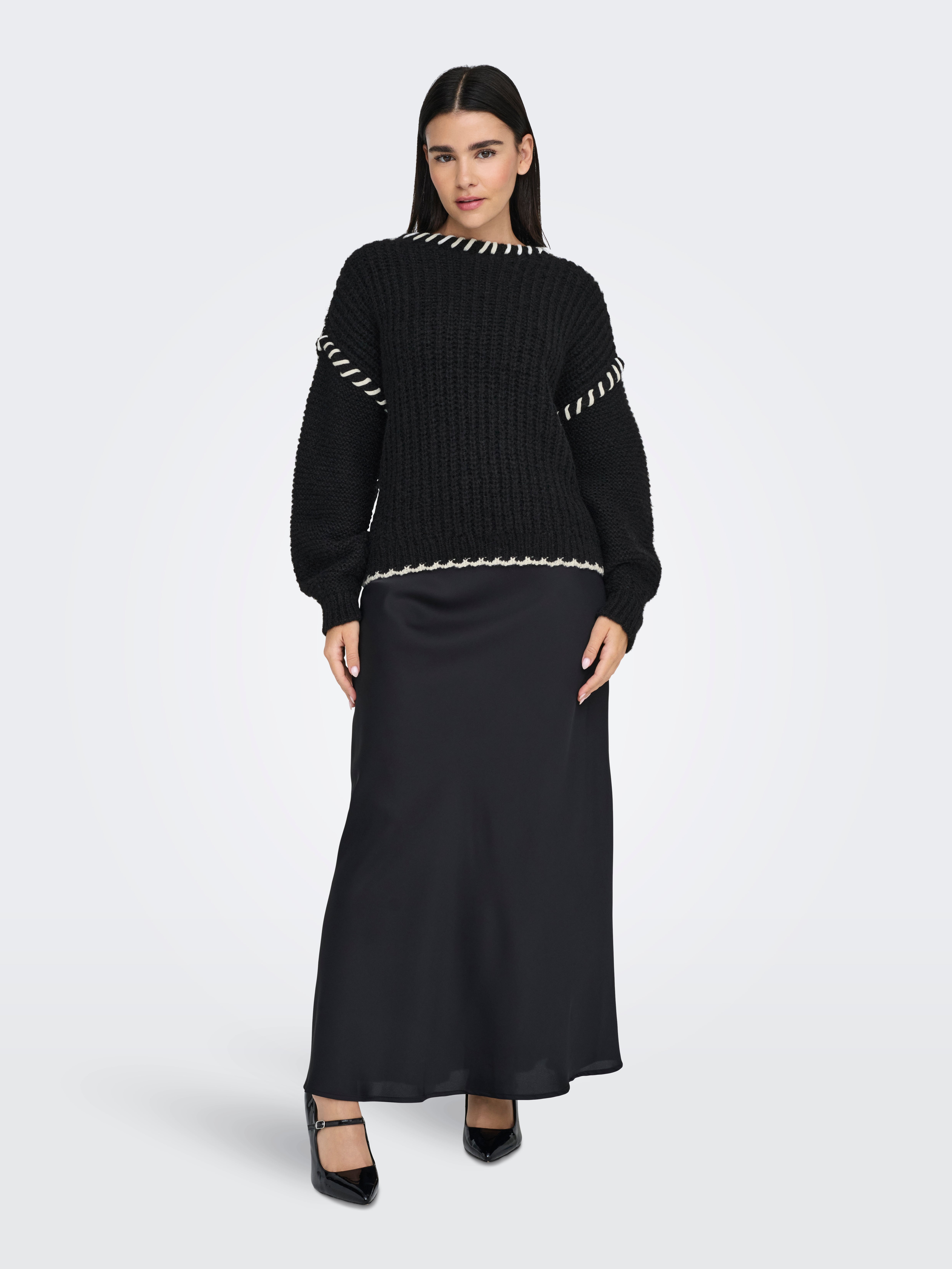 ONLCORT Strickpullover Black