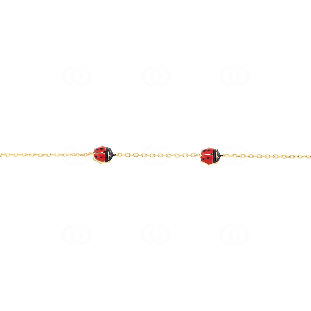 Armband 750/18 K Gelbgold mit Marienkäfer