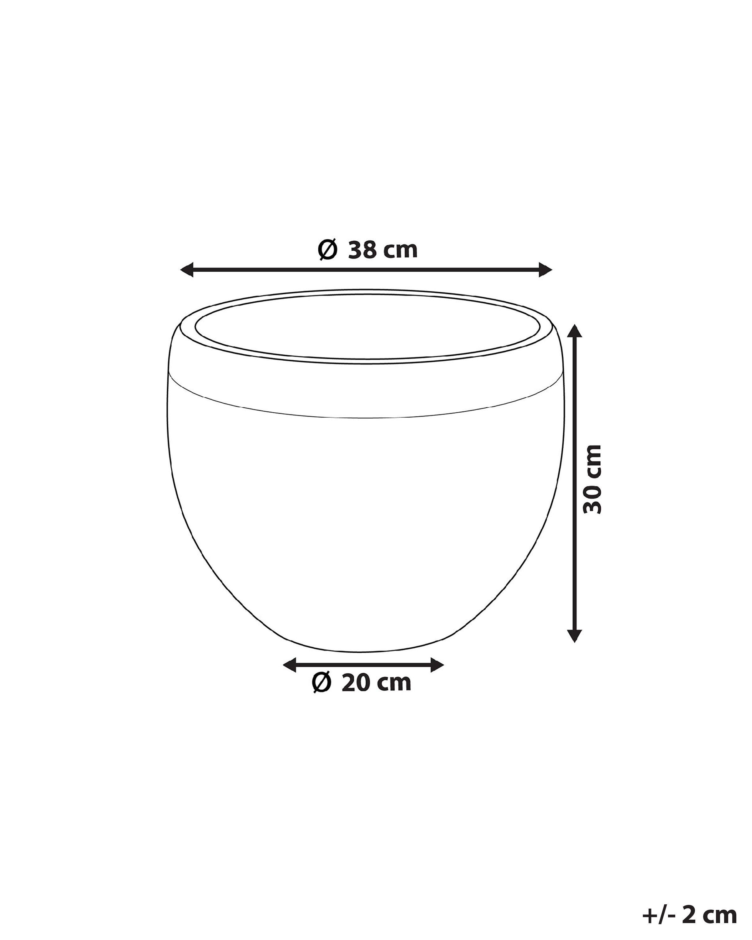 Bloempot ZAKROS 38 cm Wit